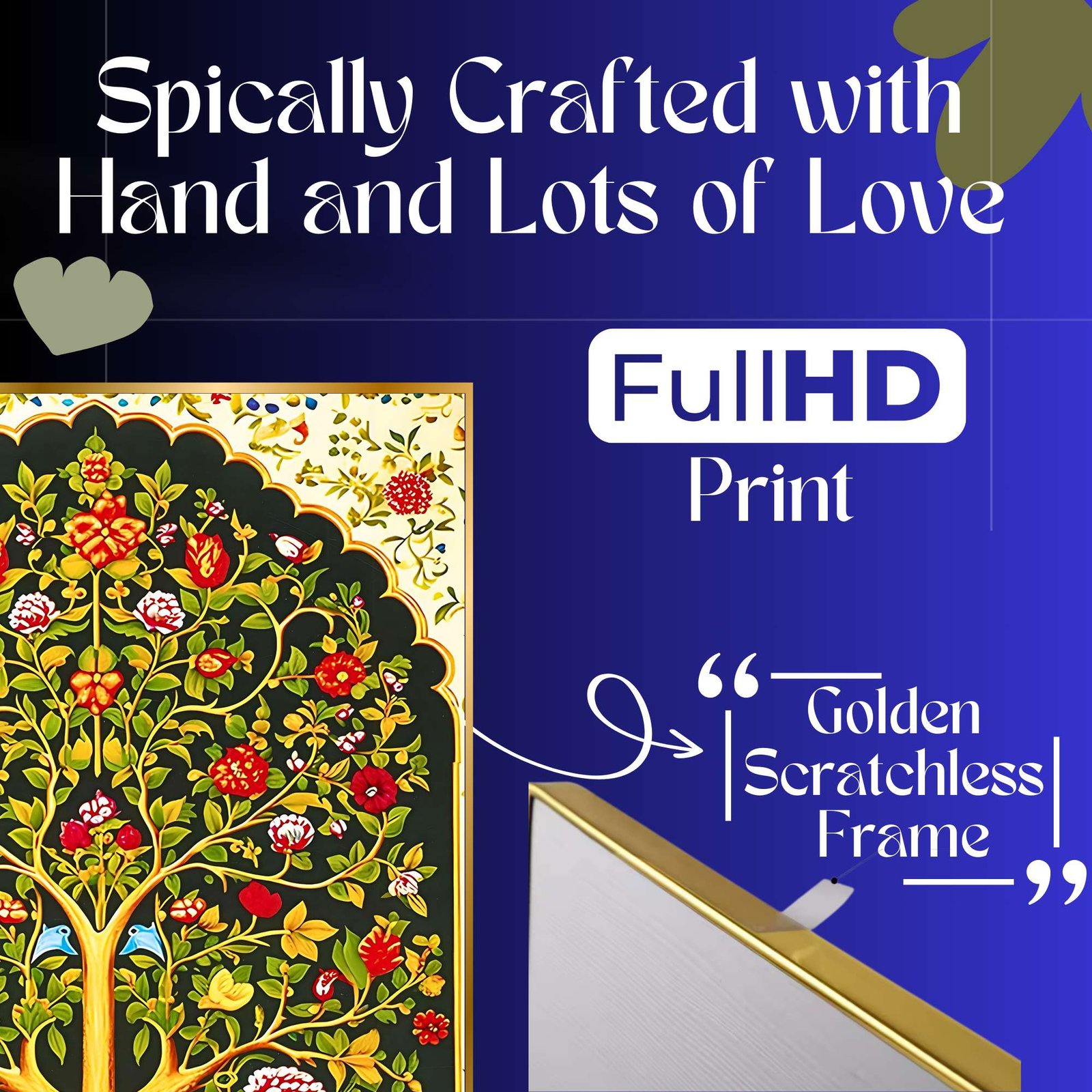 Set of Six Wall Paintings for Wall Dacoration Golden Framed Wall Paintings for Living Room & Bedroom Wall Art for Home Decoration & Office Wall Décor (13x10 inch CH-GD6-6) - Image 3