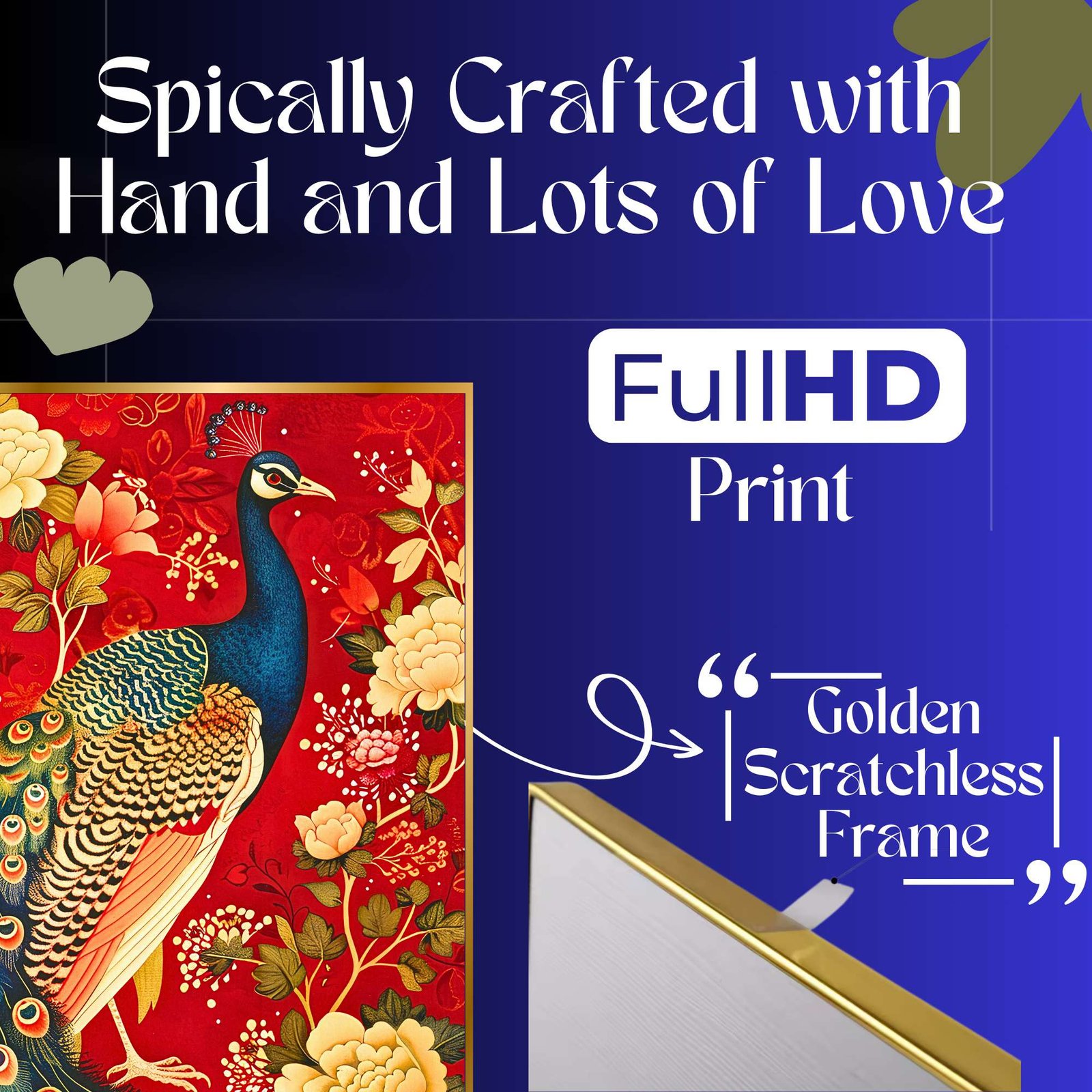 Set of Four Wall Paintings for Wall Dacoration Golden Framed Wall Paintings for Living Room & Bedroom Wall Art for Home Decoration & Office Wall Dรฉcor (13x10 inch CH-GD4-15) - Image 3